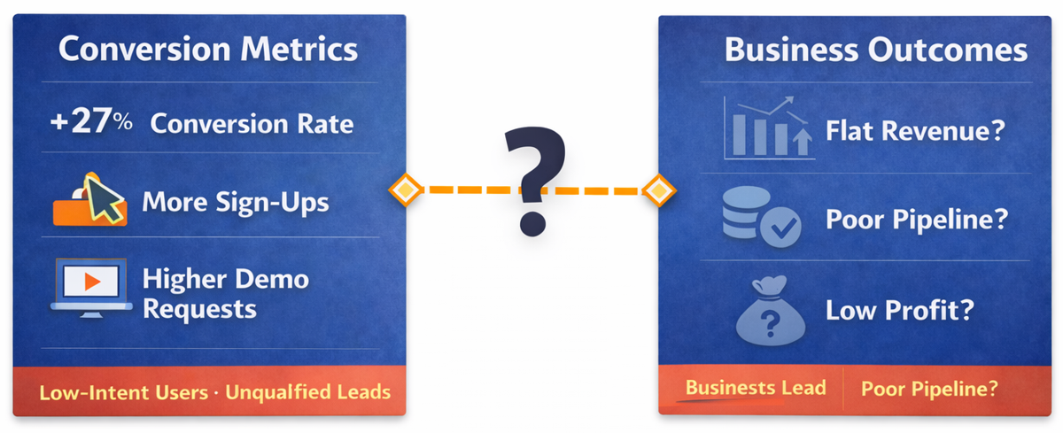 Gap Between Conversions and Business Outcomes