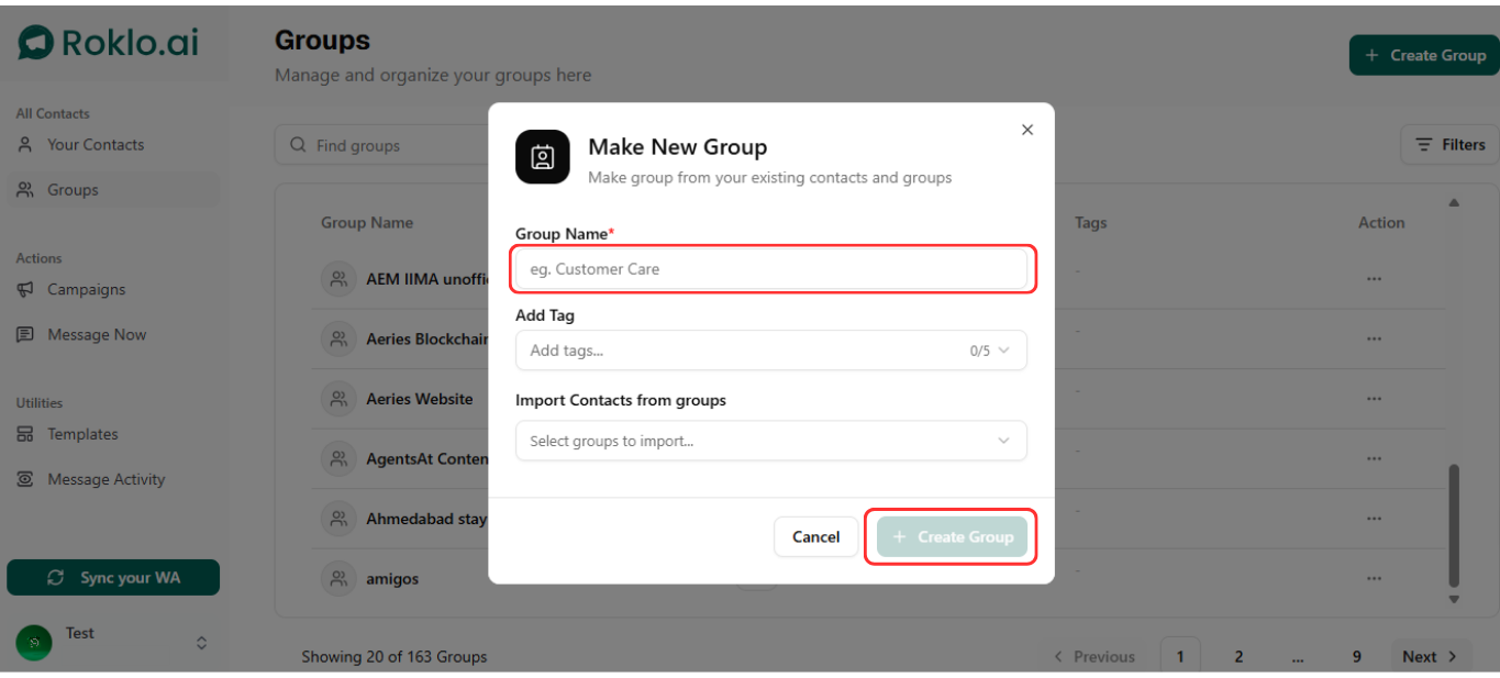 Step 2: Segment Contacts into Groups
